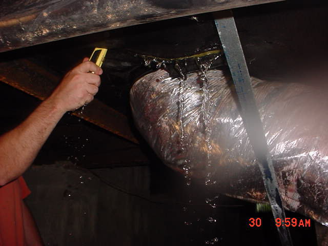 Water in ductwork
